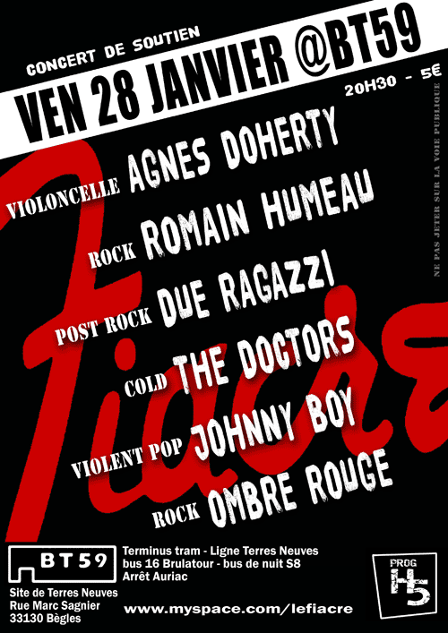 Concert de soutien au Fiacre au BT59