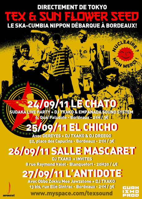 Tex & the Sun Flower Seed à Bordeaux
