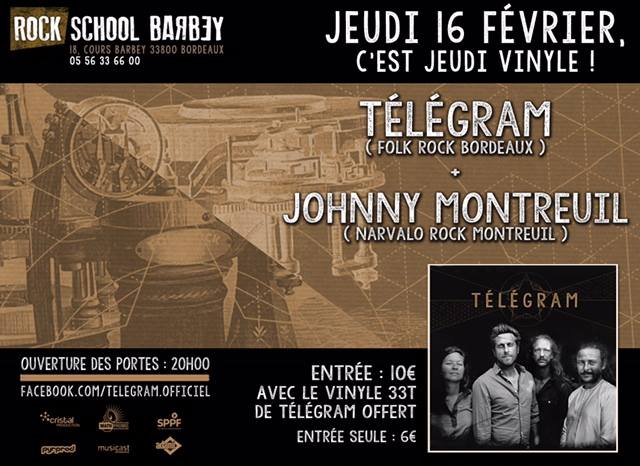 Télégram à la Rock School Barbey