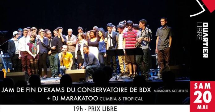 Jam de fin d'exams du conservatoire de Bordeaux au Quartier Libre